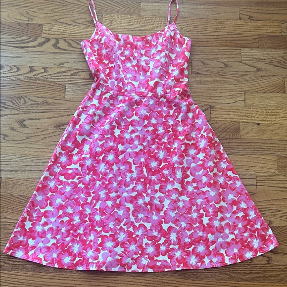 Vintage Jessica Howard Pink and White Floral Dress Size 4 - Picture 1 of 8